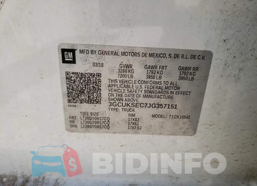 3GCUKSEC7JG357151 Photo# 10