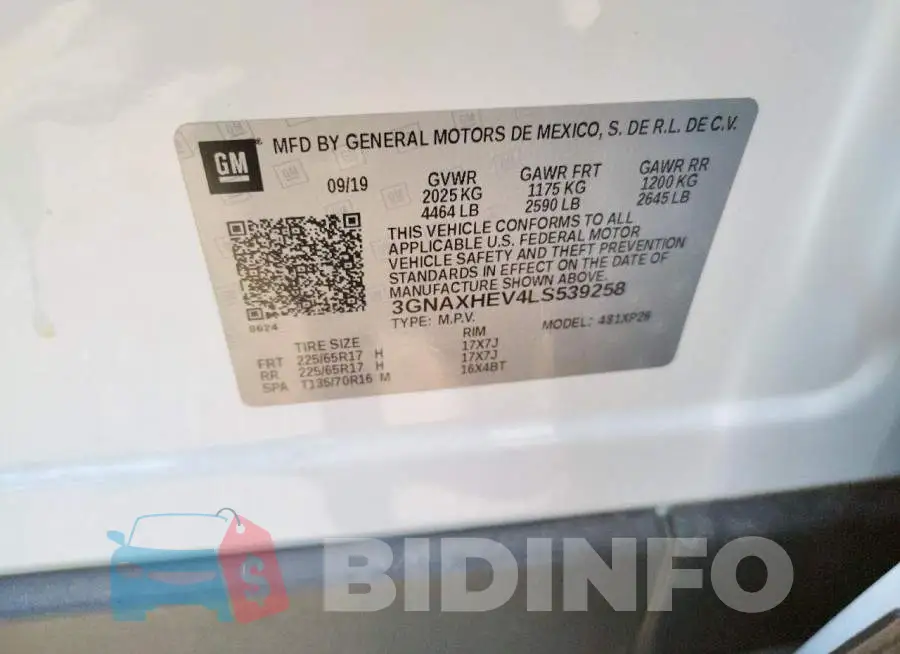 3GNAXHEV4LS539258 Photo# 10