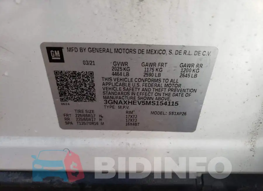 3GNAXHEV5MS154115 Photo# 10