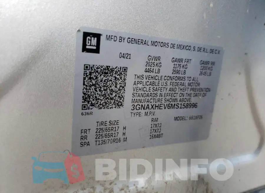 3GNAXHEV6MS158996 Photo# 10