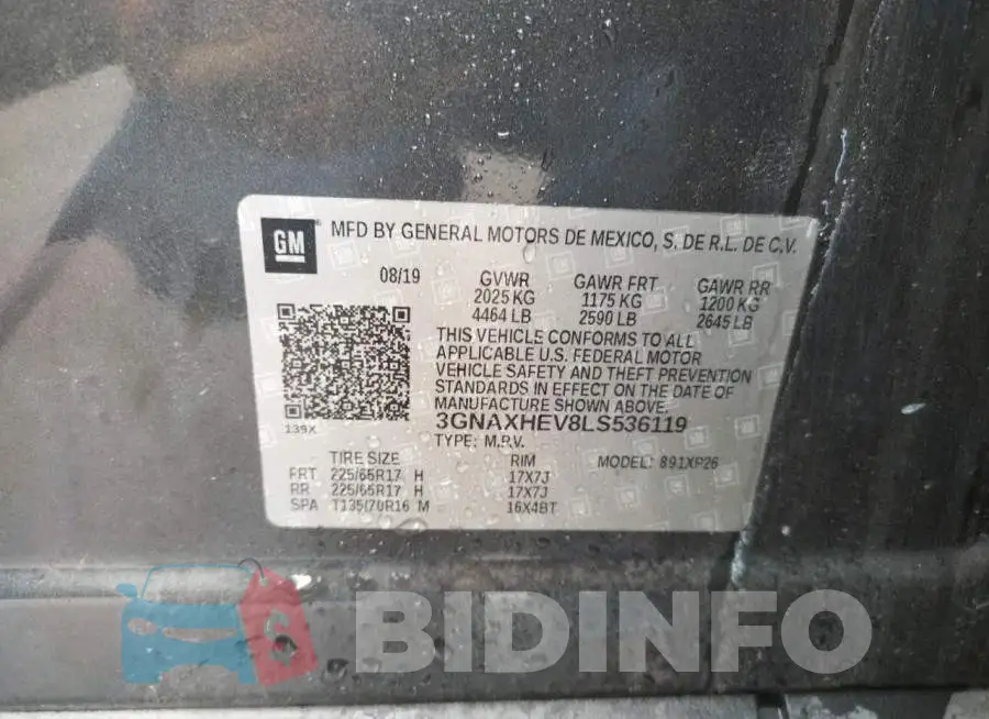 3GNAXHEV8LS536119 Photo# 10