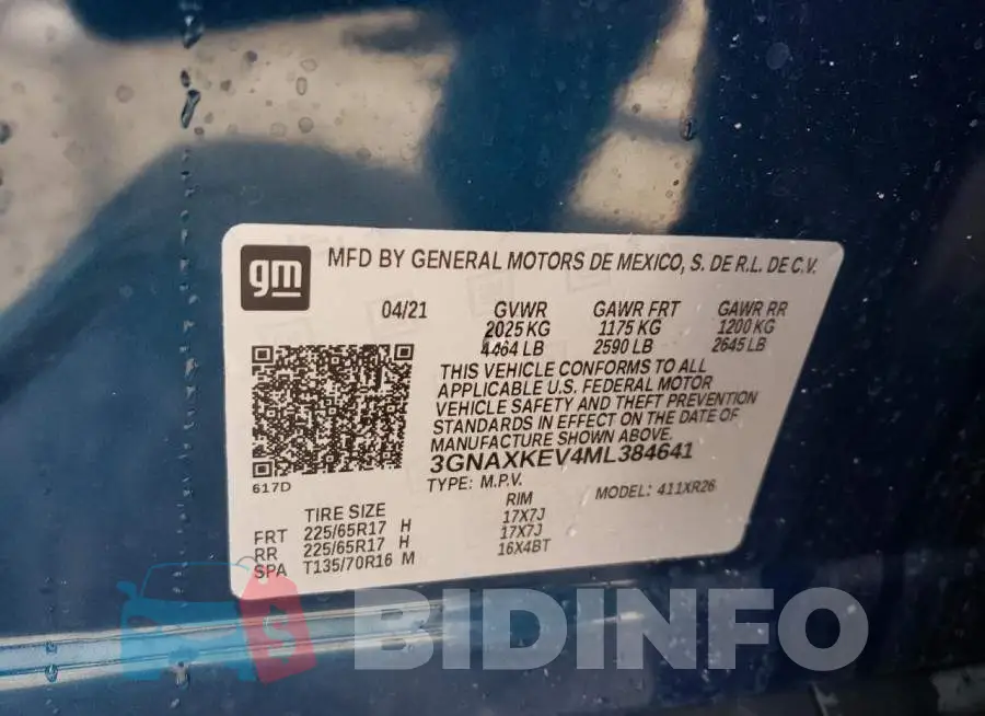 3GNAXKEV4ML384641 Photo# 10