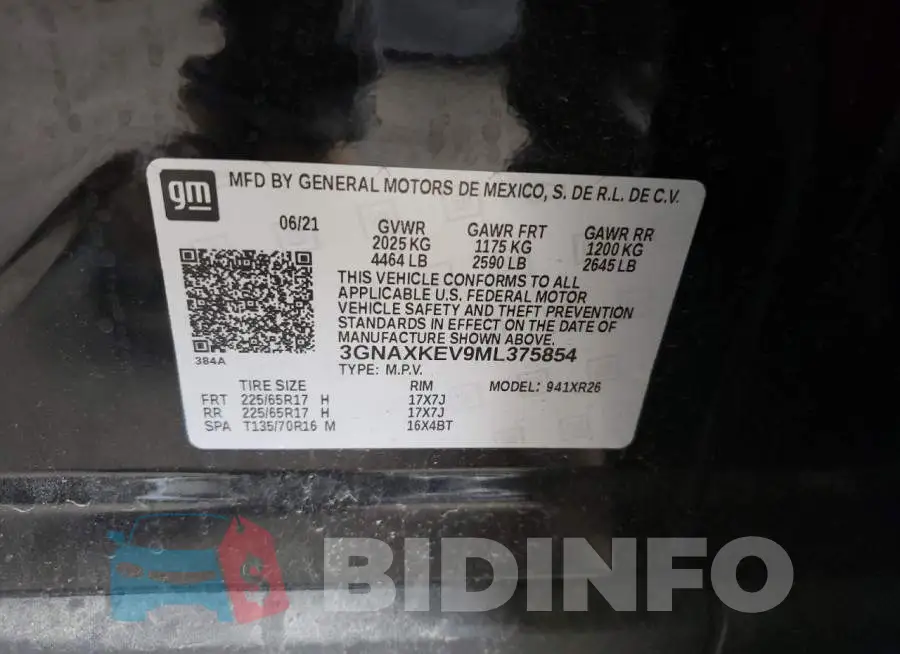 3GNAXKEV9ML375854 Photo# 10