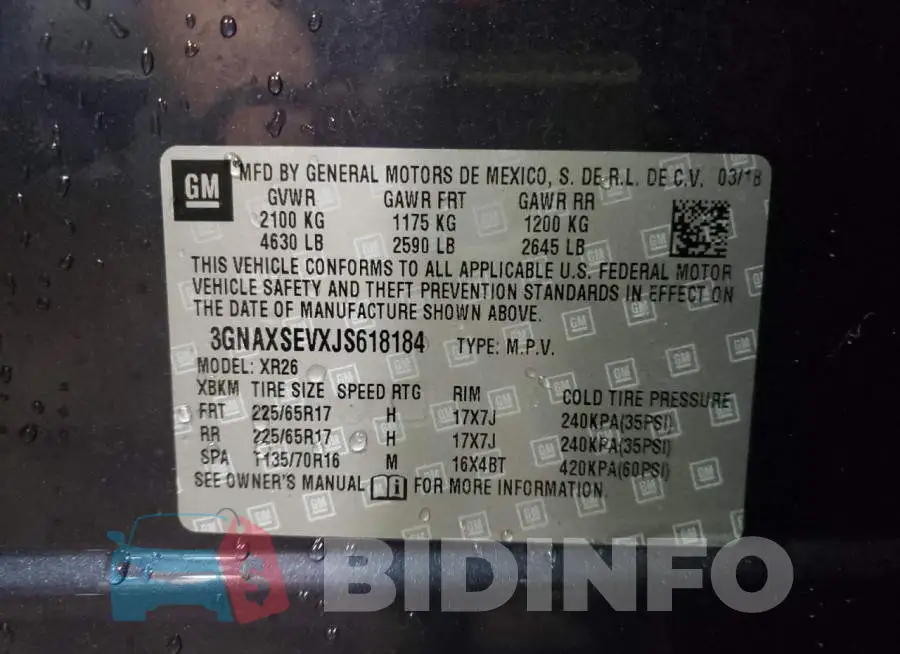 3GNAXSEVXJS618184 Photo# 10