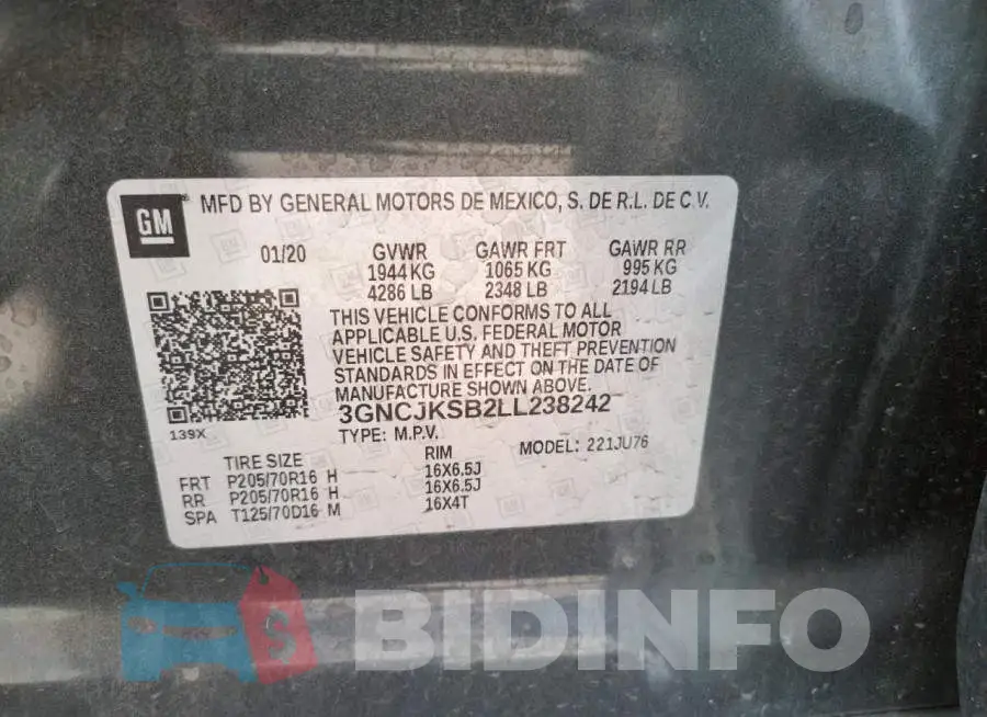 3GNCJKSB2LL238242 Photo# 10