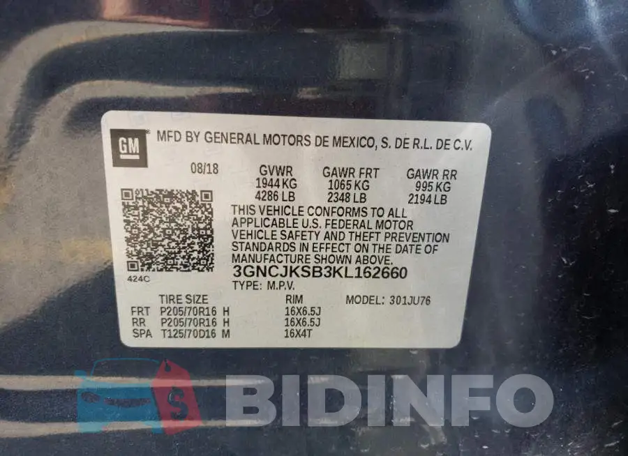 3GNCJKSB3KL162660 Photo# 10