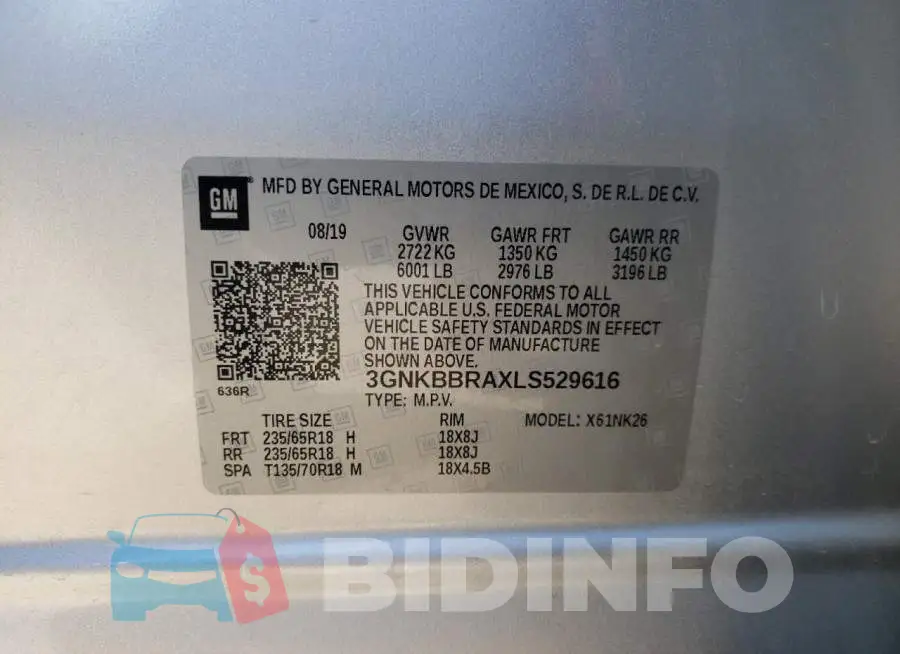 3GNKBBRAXLS529616 Photo# 10