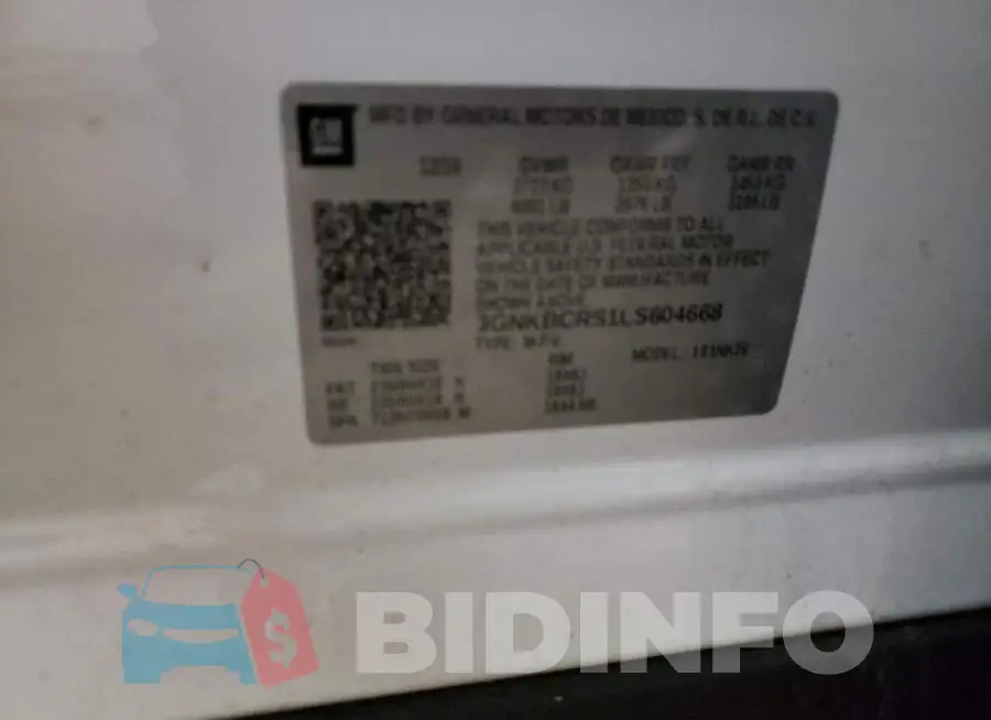 3GNKBCRS1LS604668 Photo# 10
