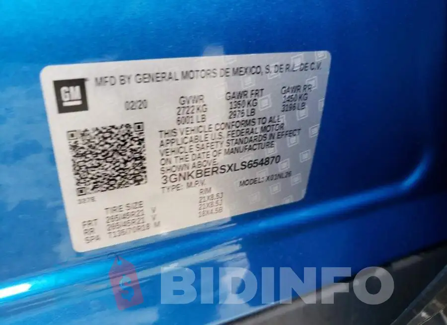 3GNKBERSXLS654870 Photo# 10