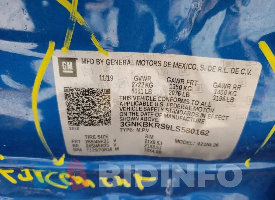 3GNKBKRS9LS580162 Photo# 10