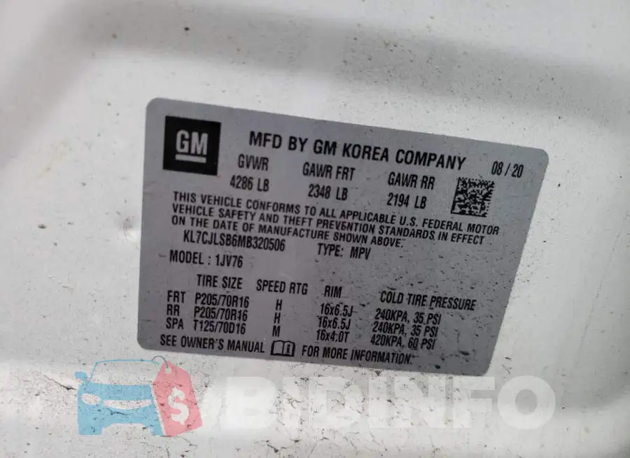 KL7CJLSB6MB320506 Photo# 10
