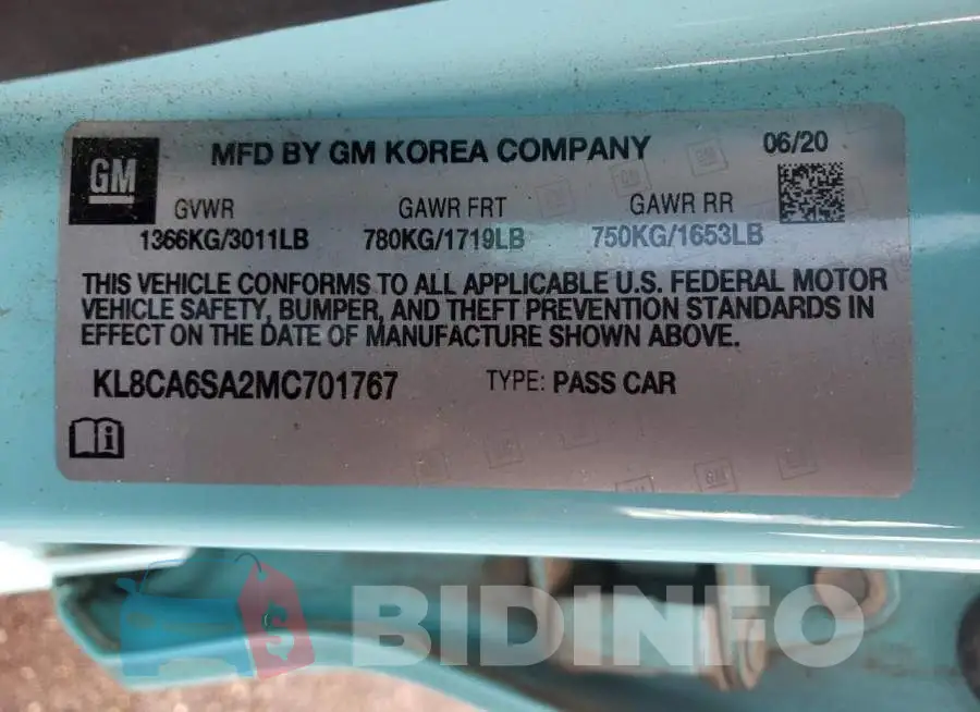 KL8CA6SA2MC701767 Photo# 10