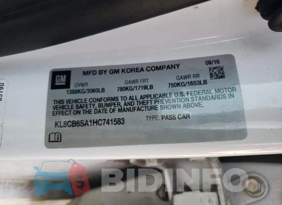 KL8CB6SA1HC741583 Photo# 10