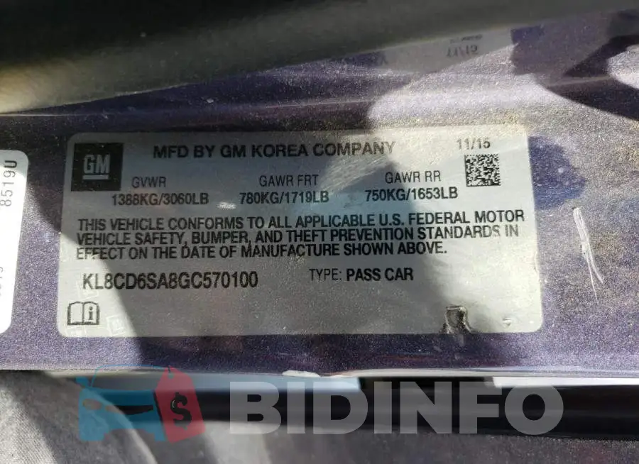 KL8CD6SA8GC570100 Photo# 10