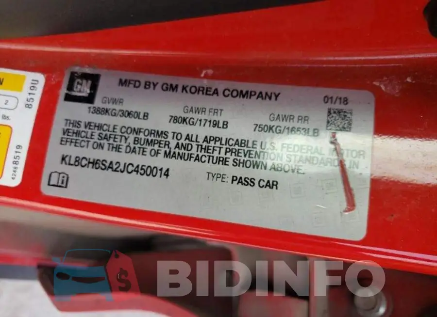 KL8CH6SA2JC450014 Photo# 10