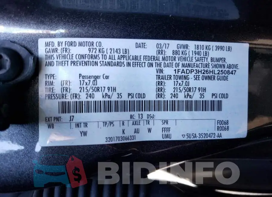1FADP3H26HL250847 Photo# 10