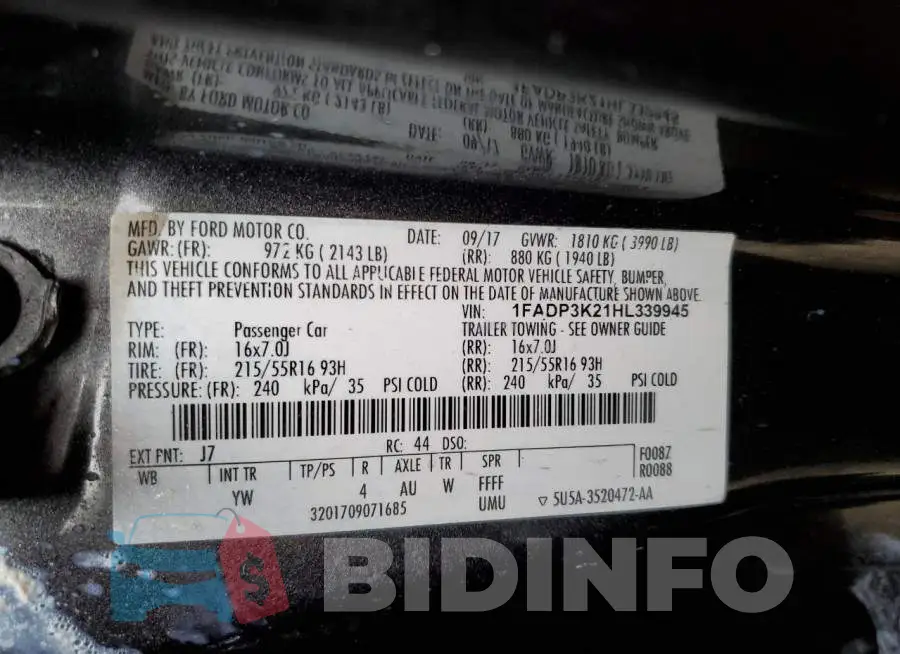 1FADP3K21HL339945 Photo# 10