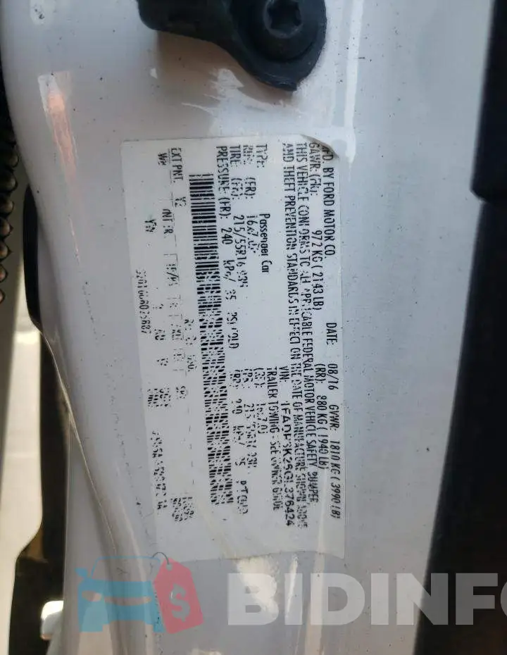 1FADP3K26GL376424 Photo# 10