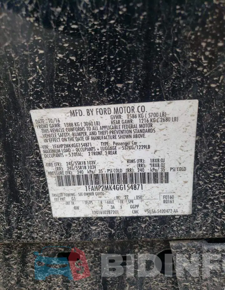 1FAHP2MK4GG154871 Photo# 10