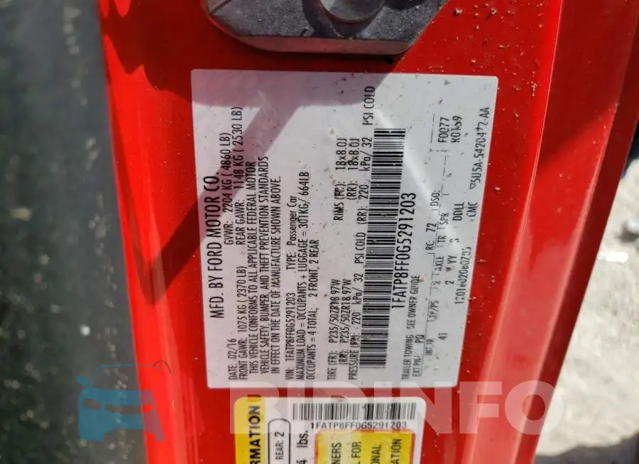1FATP8FF0G5291203 Photo# 10