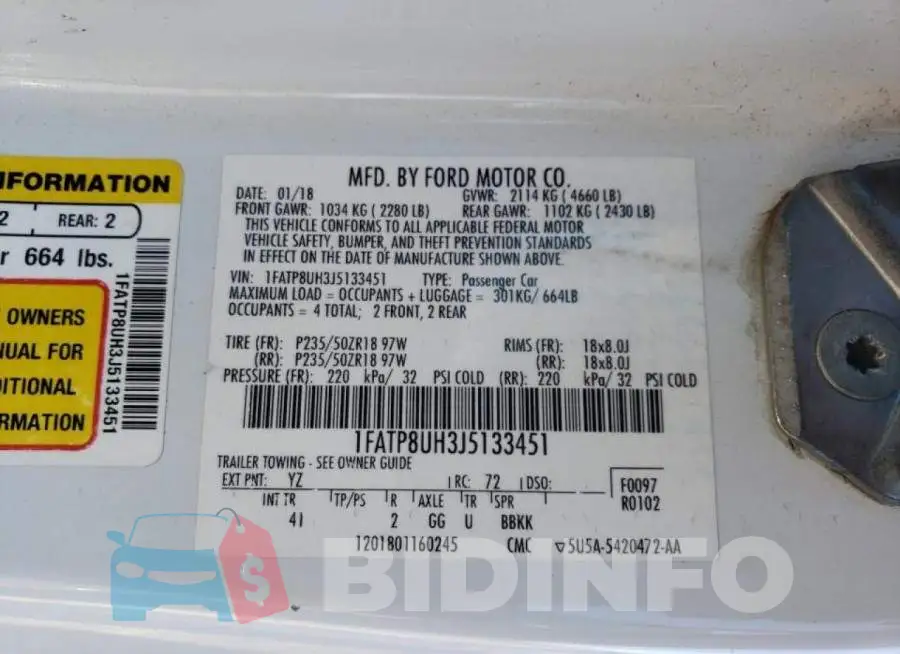 1FATP8UH3J5133451 Photo# 10