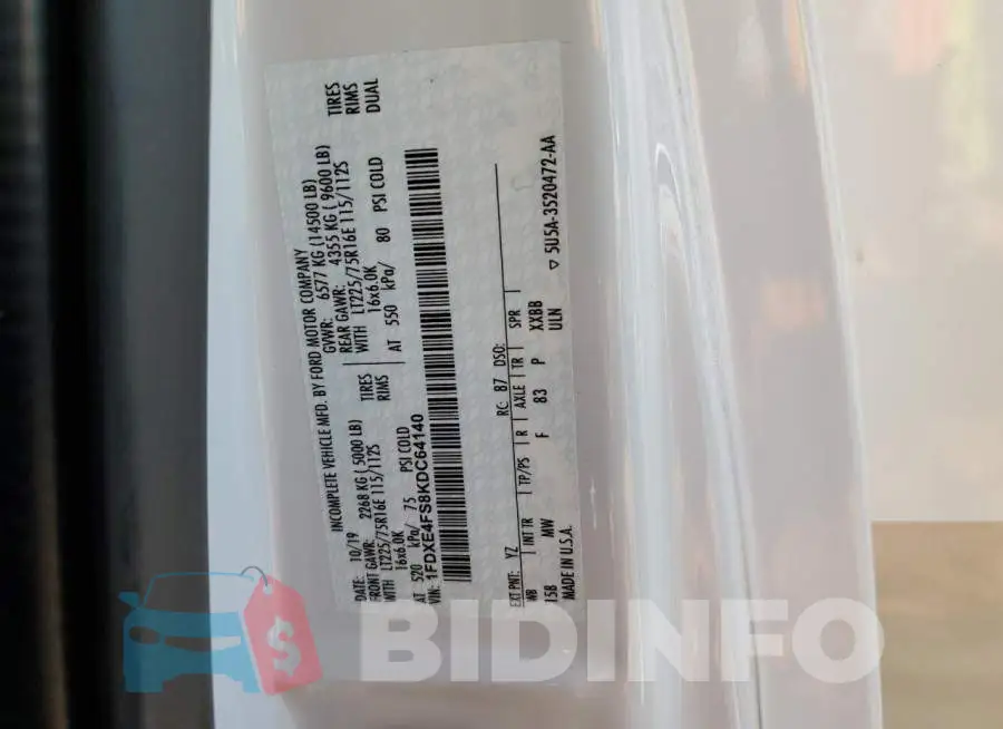 1FDXE4FS8KDC64140 Photo# 10