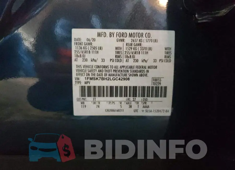 1FMSK7BH2LGC42908 Photo# 10