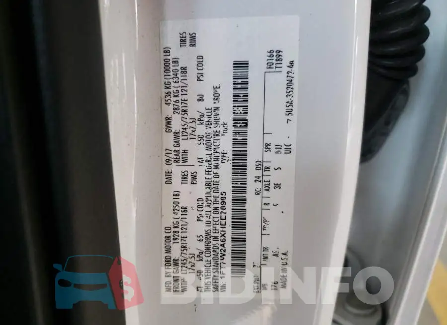 1FT7W2A6XHEE78985 Photo# 10