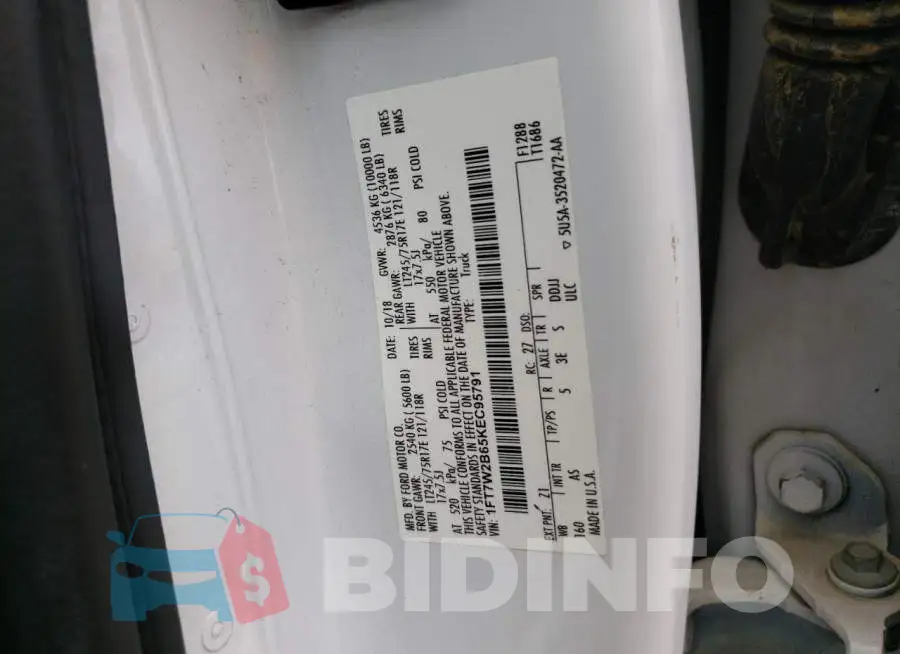 1FT7W2B65KEC95791 Photo# 10