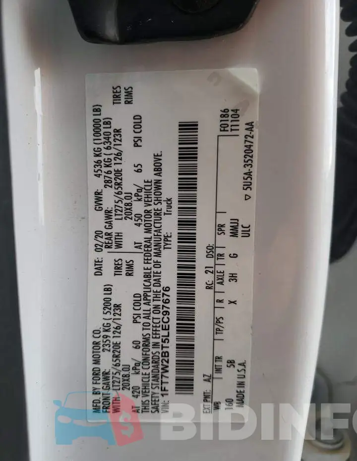 1FT7W2BT5LEC97676 Photo# 10
