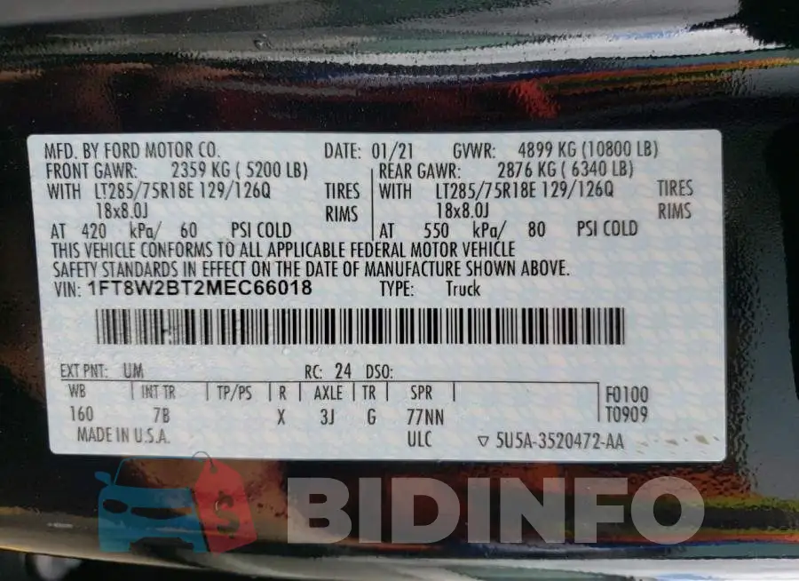 1FT8W2BT2MEC66018 Photo# 10