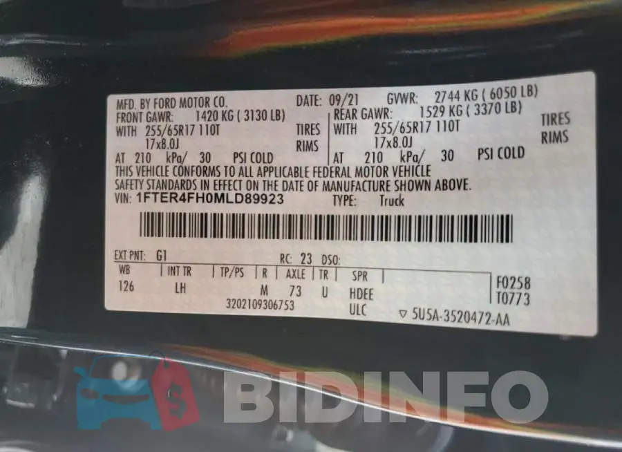 1FTER4FH0MLD89923 Photo# 10