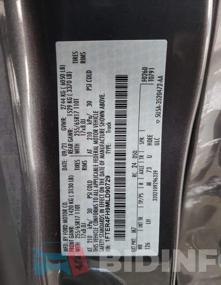 1FTER4FH9MLD90729 Photo# 10