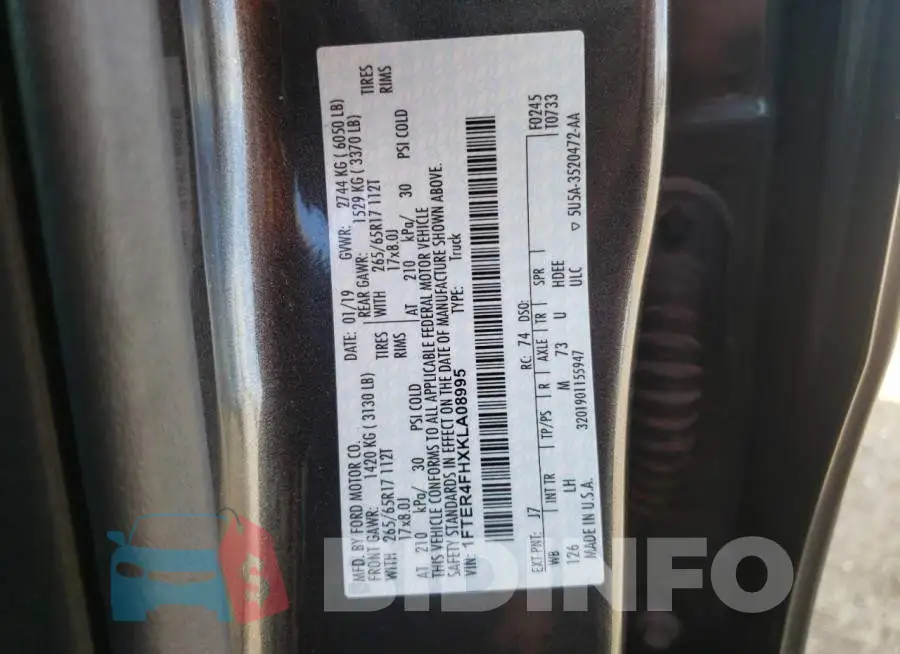 1FTER4FHXKLA08995 Photo# 10