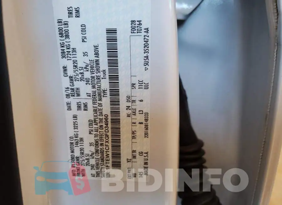 1FTEW1CFXGFD34960 Photo# 10