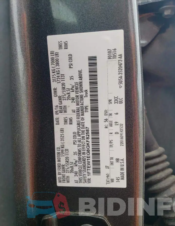 1FTEW1EG8GKF82587 Photo# 10