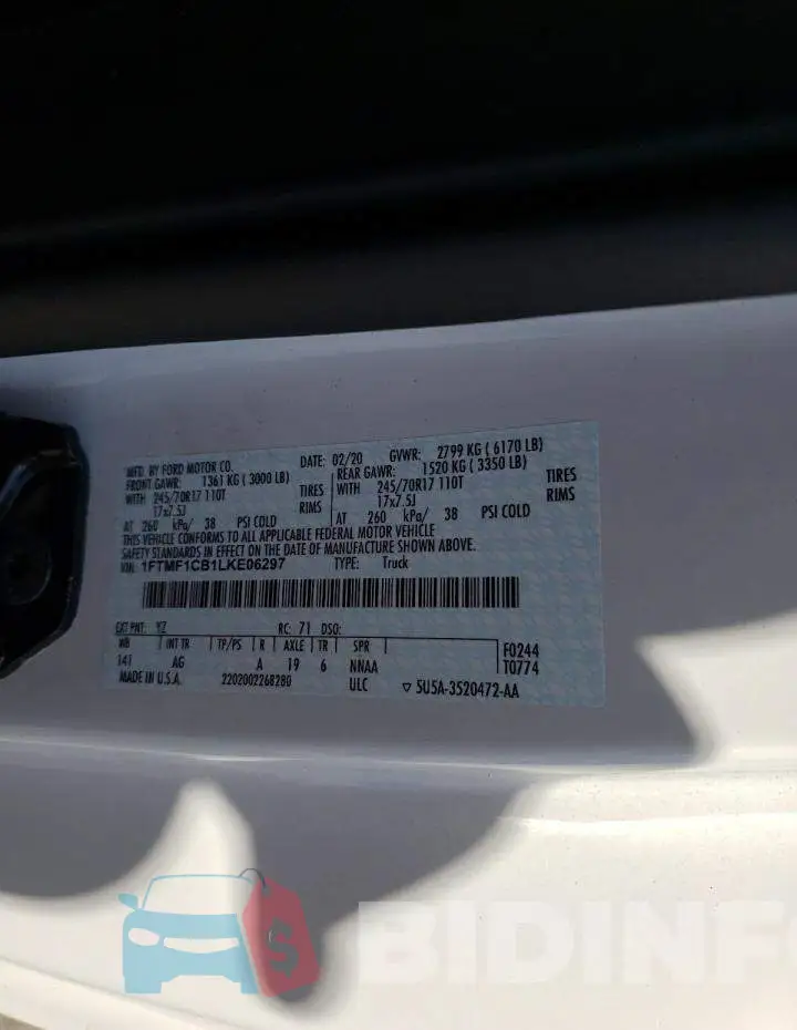 1FTMF1CB1LKE06297 Photo# 10