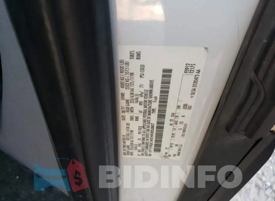 1FTYR2CMXHKB52807 Photo# 10