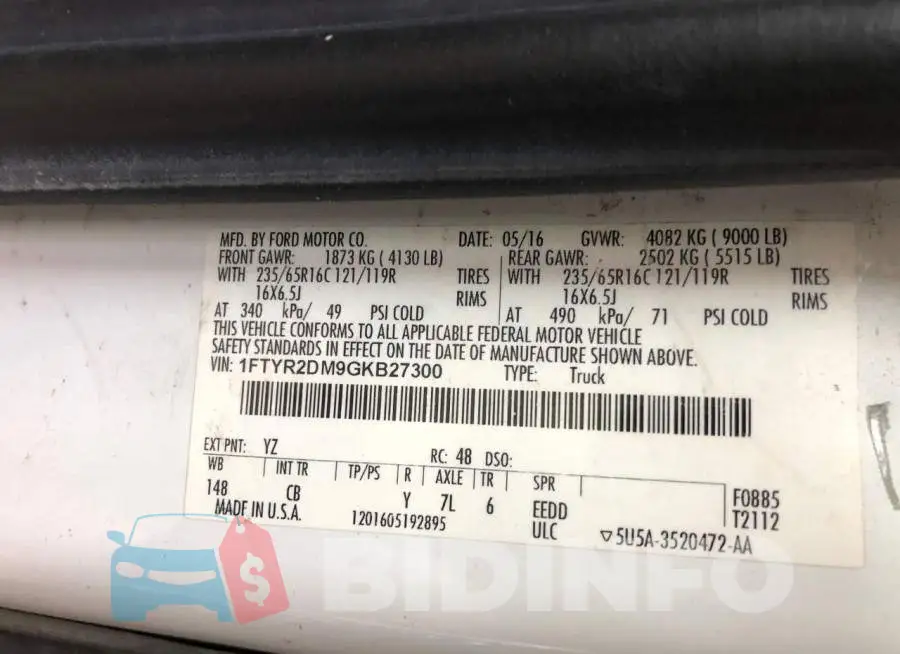 1FTYR2DM9GKB27300 Photo# 10
