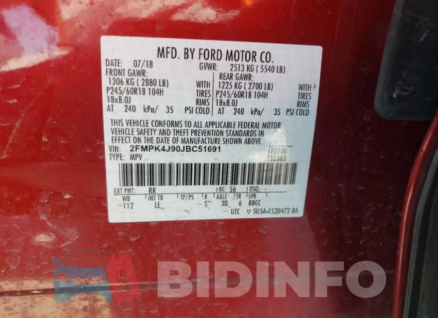 2FMPK4J90JBC51691 Photo# 10