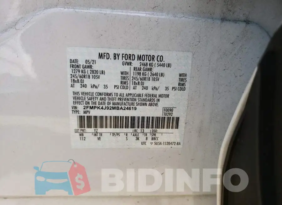 2FMPK4J92MBA24619 Photo# 10