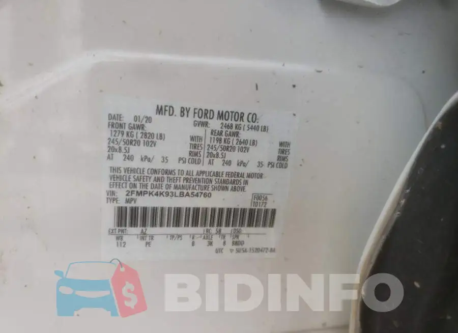2FMPK4K93LBA54760 Photo# 10