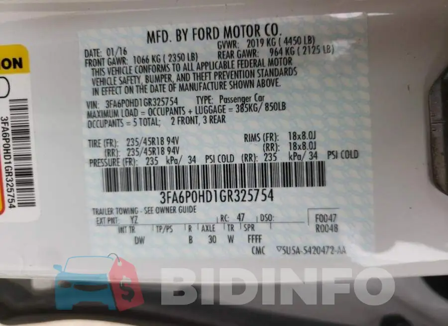 3FA6P0HD1GR325754 Photo# 10