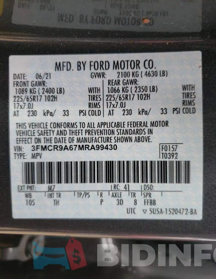 3FMCR9A67MRA99430 Photo# 10