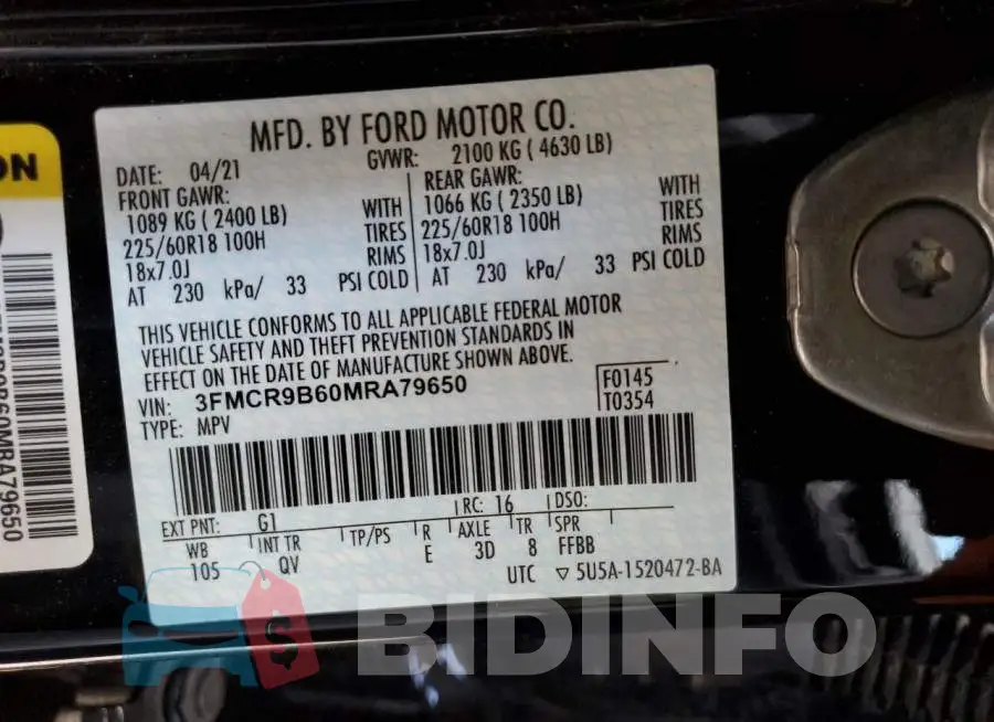 3FMCR9B60MRA79650 Photo# 10
