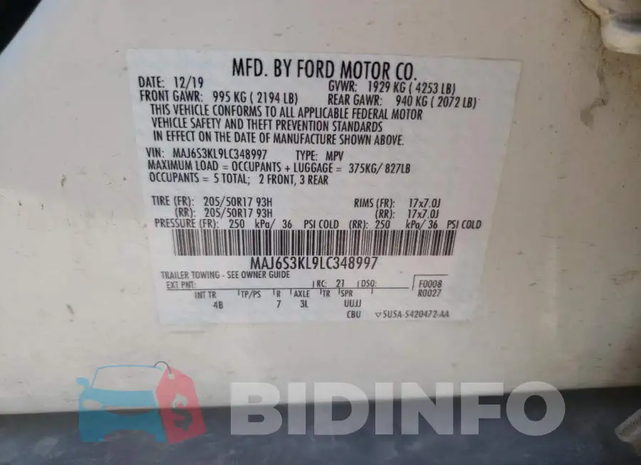 MAJ6S3KL9LC348997 Photo# 10