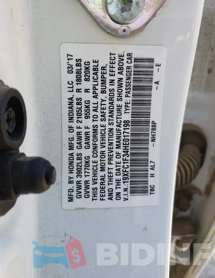 19XFC1F34HE017198 Photo# 10