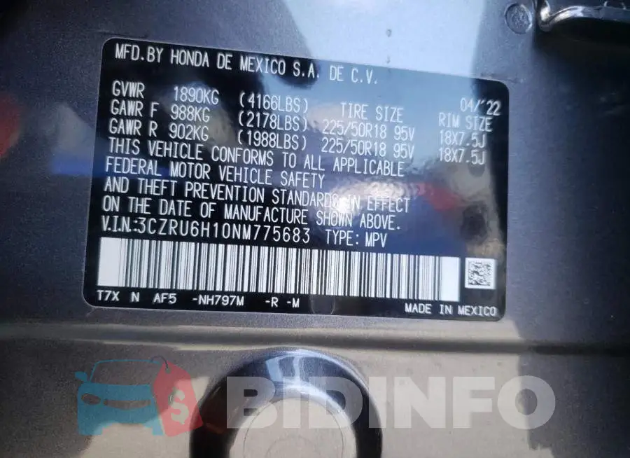 3CZRU6H10NM775683 Photo# 10