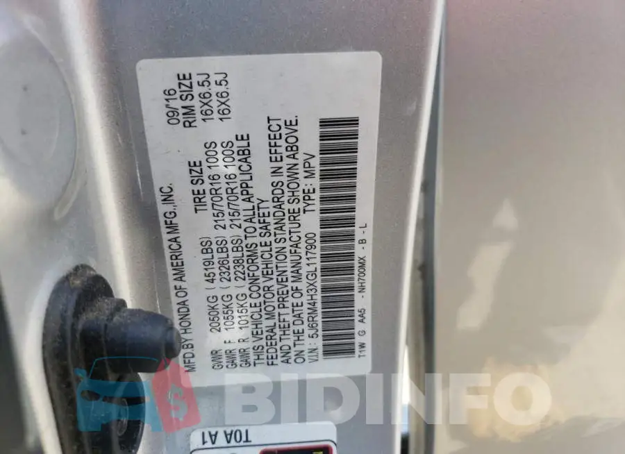 5J6RM4H3XGL117900 Photo# 10