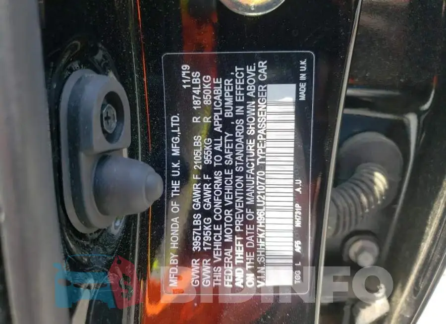 SHHFK7H96LU210770 Photo# 10